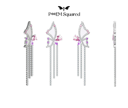 Pinctada Albina Bow Tassel Earrings