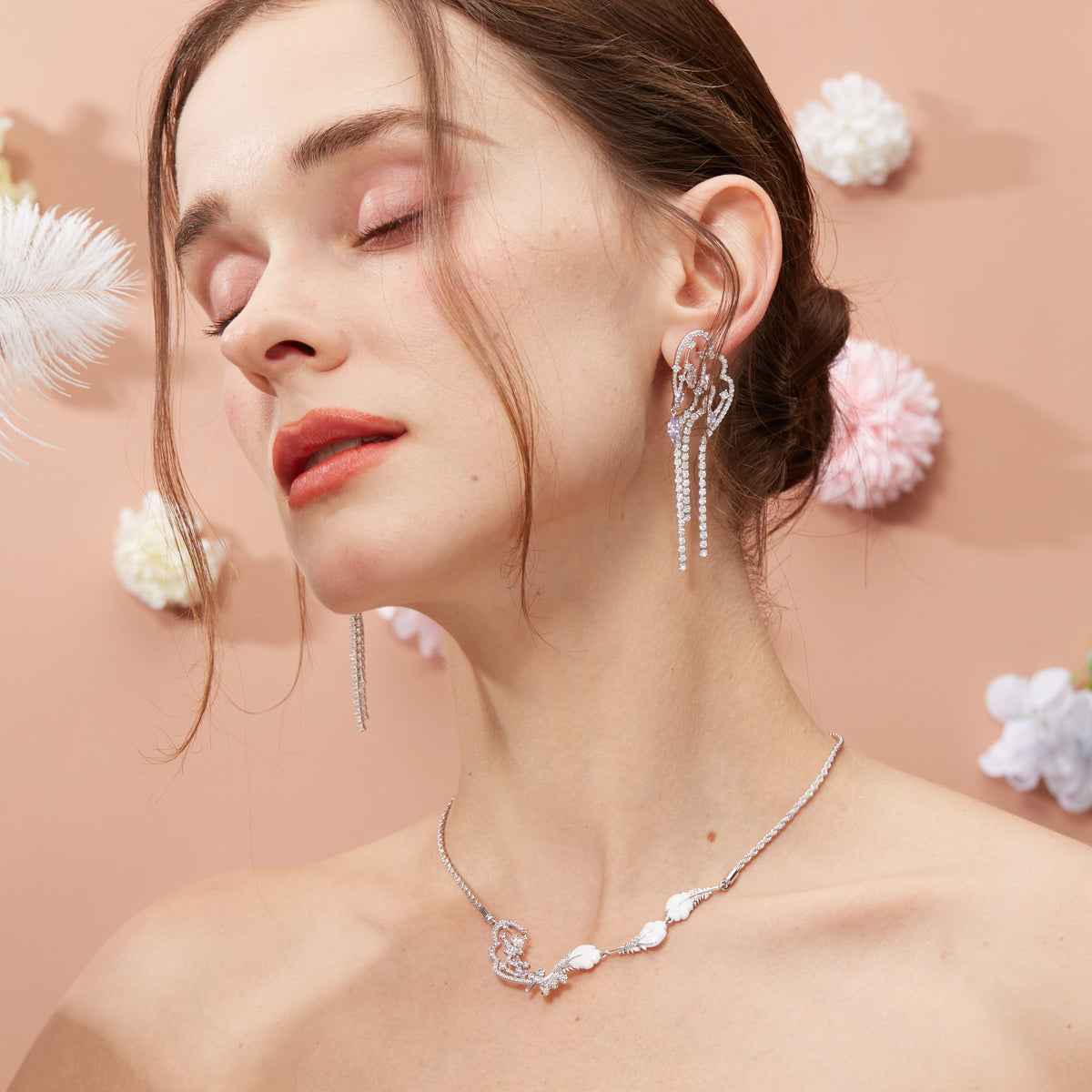 Falling Plume Earring